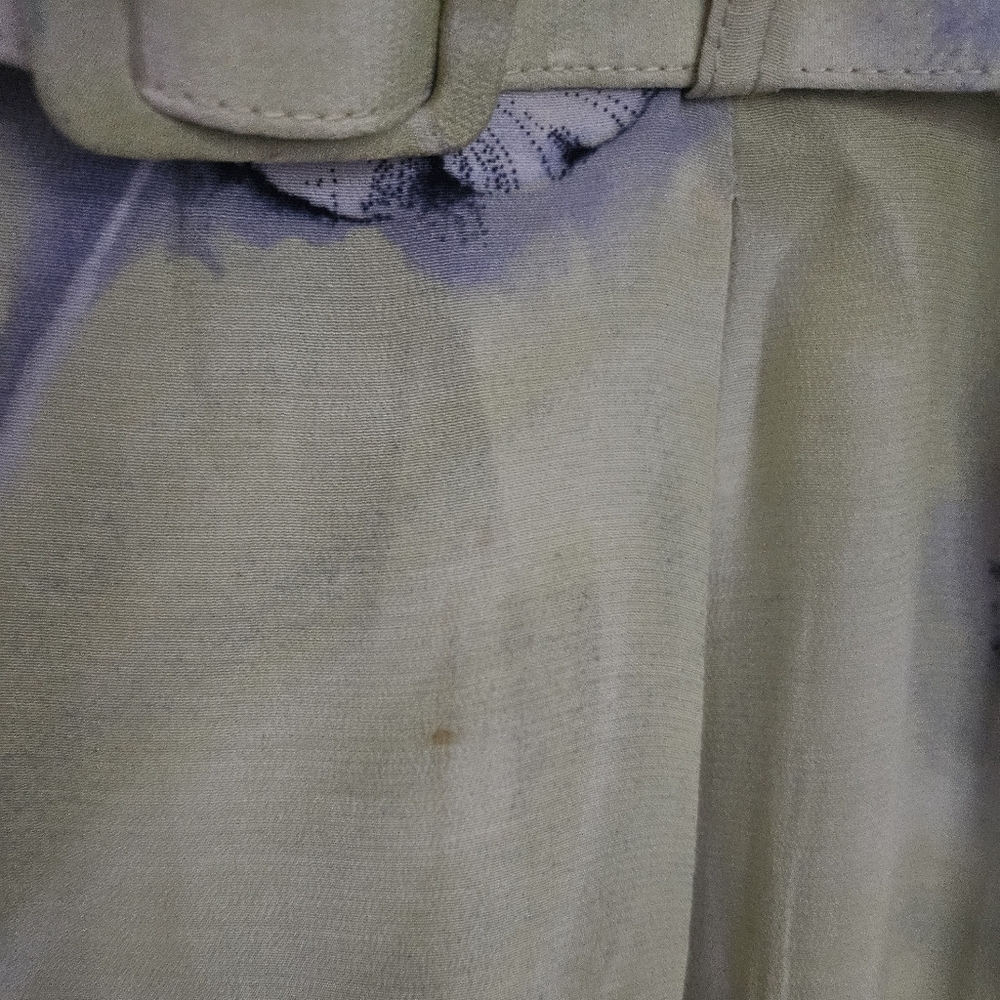 *As-is* Vintage Braemar green floral belted skirt - Picture 3 of 7